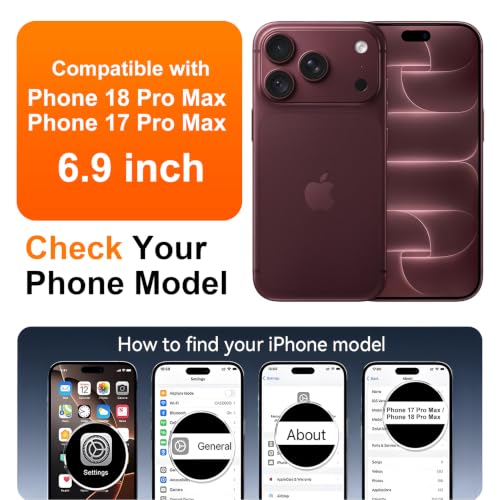 SPIDERCASE for iPhone 18 Pro Max Case/iPhone 17 Pro Max Case,Magnetic,Clear | [3 Stand Ways] Invisible Kickstand|Crystal Clear|Shockproof Slim Phone Case