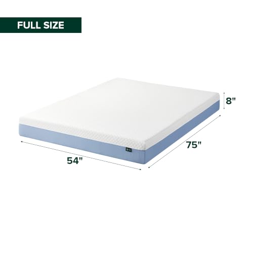 Zinus 8 Inch Full Cooling Essential Memory Foam Mattress, Medium Feel | Designed for Cooler Sleep, Soothing Pressure Relief, Just-Right Medium Feel, CertiPUR-US & OEKO-TEX Certified Materials