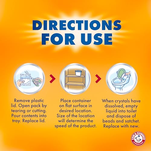 Arm & Hammer Clean Burst Moisture Absorber and Odor Eliminator Tubs, 14 oz., 3 Pack, Attract and Trap Excess Moisture, Eliminate Musty Odors, Convenient and Effective