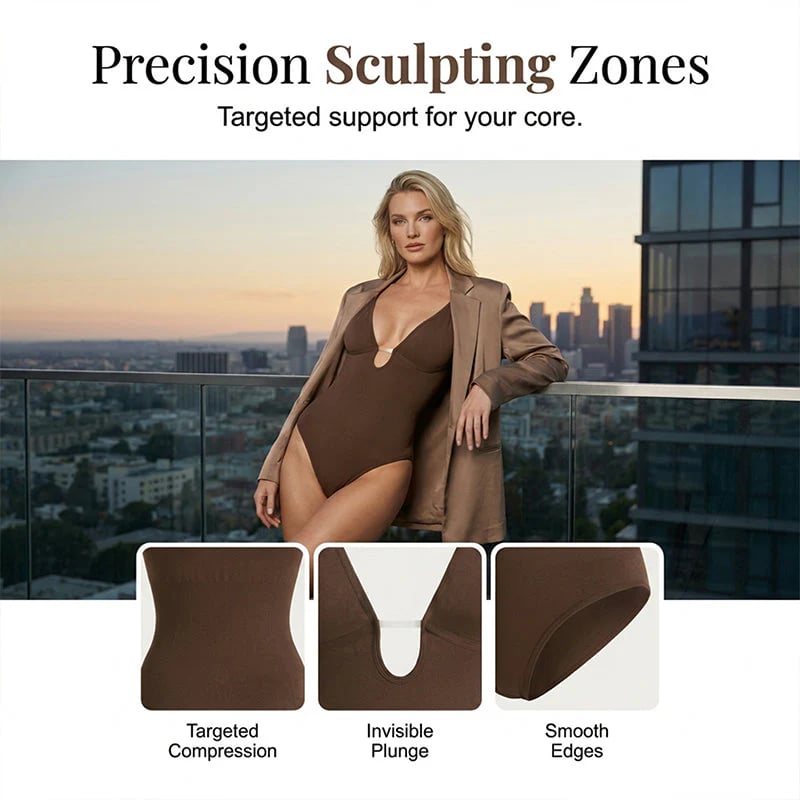 👙 LIMITED-TIME ! ✨ Women's V-Neck Waist Shaping Bodysuit – Smooth, Supportive, Versatile 💫