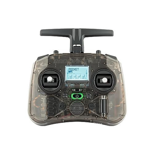Radiomaster Pocket Hall Gimbal Transmitter Remote Control (ELRS-Charcoal) | Portable Lightweight Built In LED Light Foldable Antenna Mode 2