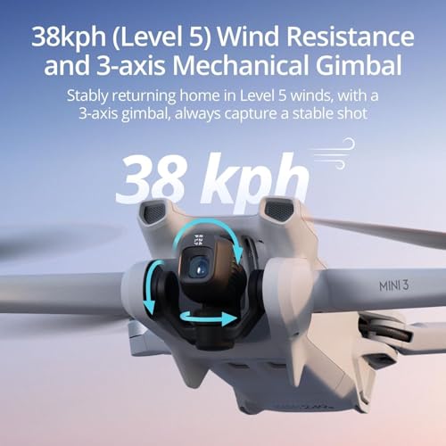 DJI Mini 3 Fly More Combo With DJI RC, 3 Batteries | Lightweight Camera Drone With 4K HDR Video, 114-Min Flight Time, Vertical Shooting, 32800ft (10km) Video Transmission