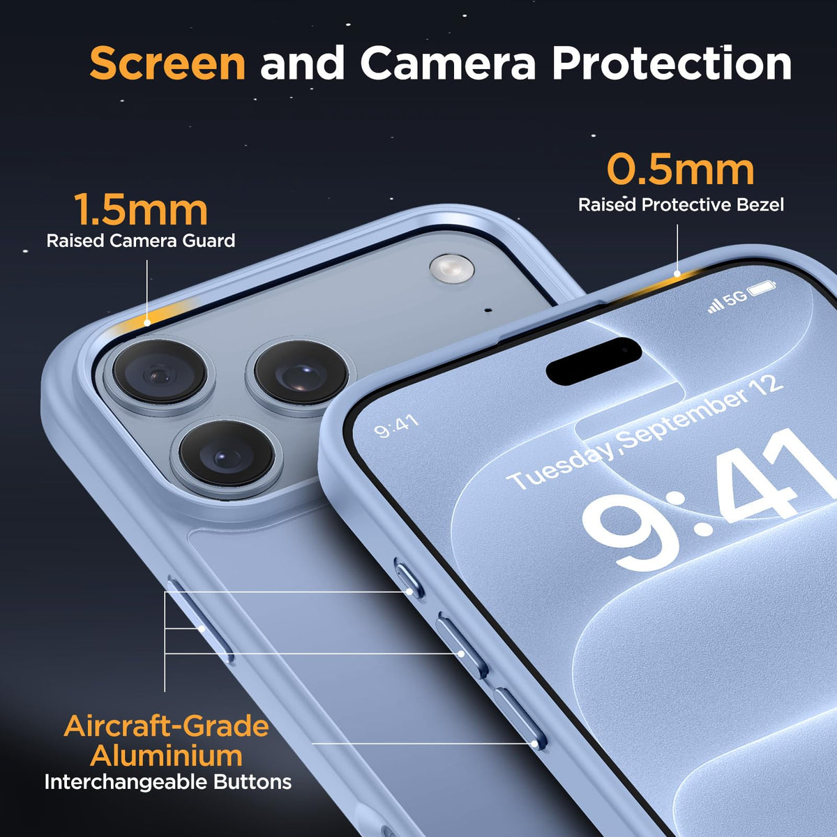 Miracase Magnetic for iPhone 18 Pro Case 6.3",Translucent Matte, Glacier | Compatible with MagSafe, Military-Grade Protection, Anti-Fingerprint, Rugged Shockproof Protective, Slim Thin Phone Case