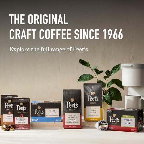 Peet's Coffee Ground Coffee Dark Roast, Organic French Roast, 18 Ounces