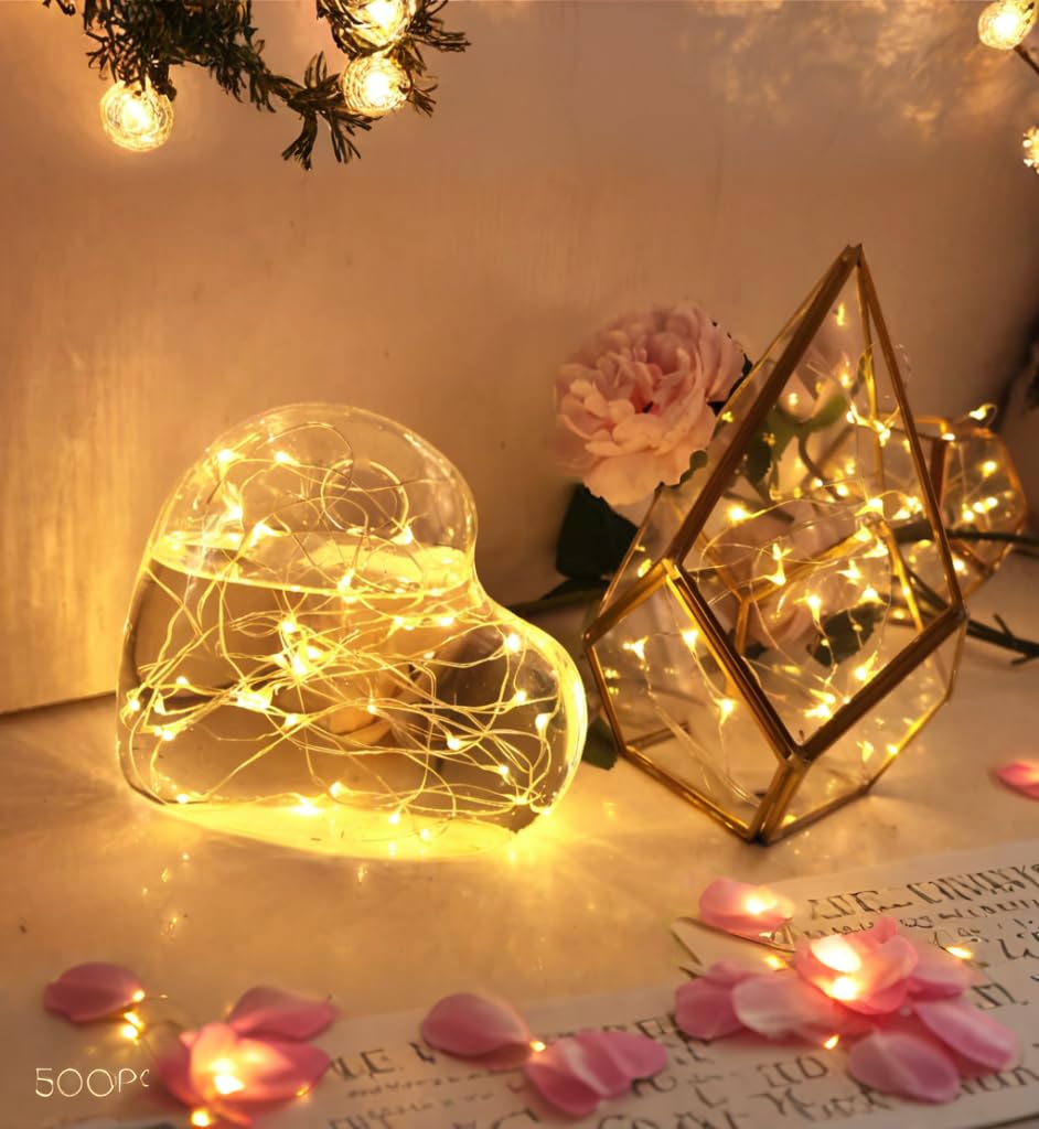 6 Pack Fairy Lights Battery Operated With Timer,2 Remotes,20 LED Warm White | 6.5ft Twinkle Lights,Waterproof Silver Wire Firefly Lights DIY Mason Jar Wedding Party Christmas Centerpiece Table Deco