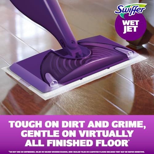 Swiffer WetJet Hardwood Floor Cleaner Spray Mop Pad Refill, Bathroom Cleaning Supplies, Hardwood Floor Cleaner, Multi Surface, 24 Count