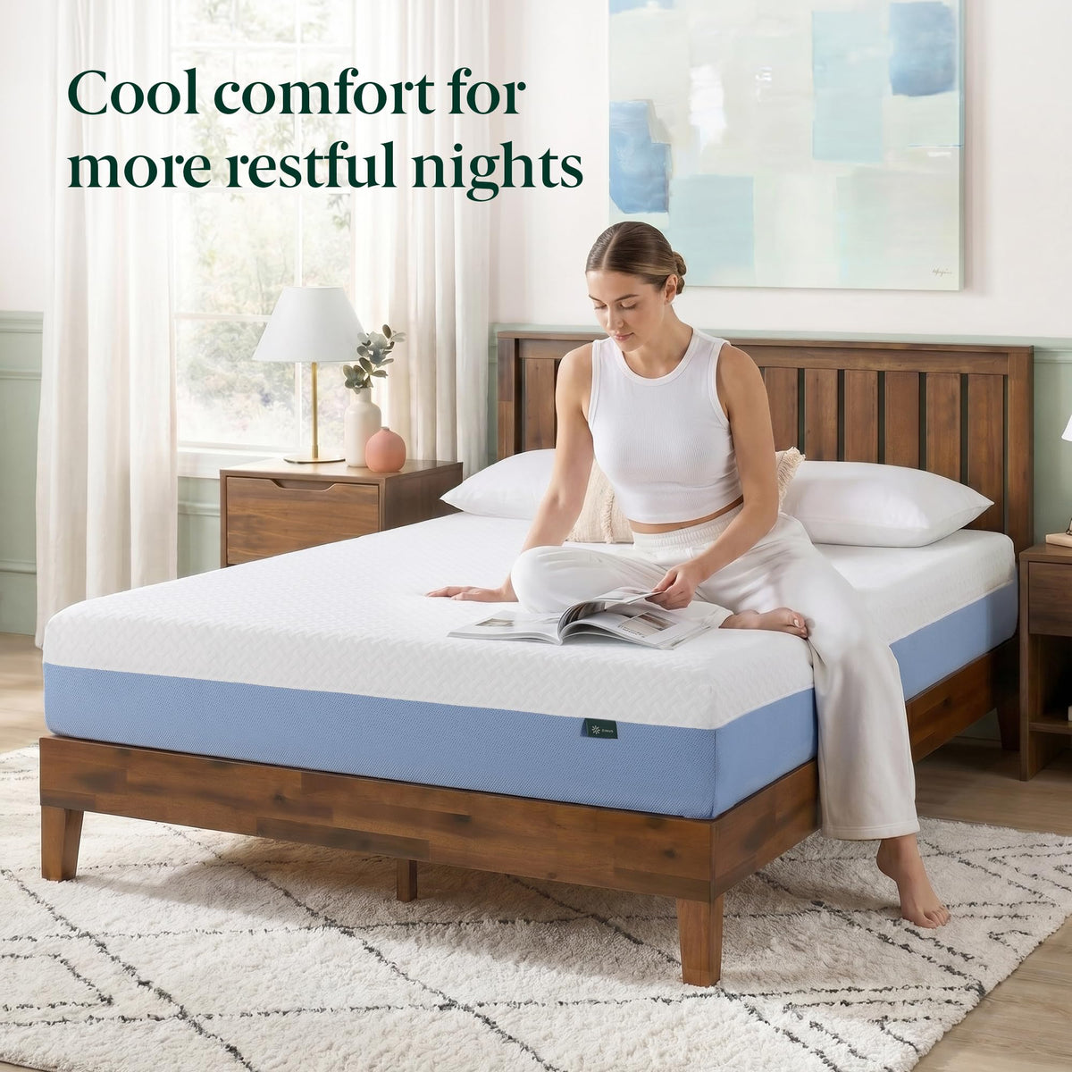 Zinus 8 Inch Full Cooling Essential Memory Foam Mattress, Medium Feel | Designed for Cooler Sleep, Soothing Pressure Relief, Just-Right Medium Feel, CertiPUR-US & OEKO-TEX Certified Materials