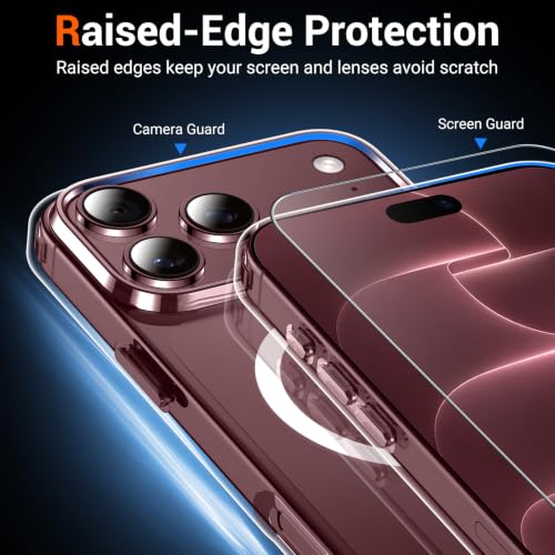 Temdan for iPhone 18 Pro Max Case/iPhone 17 Pro Max Case Clear | Compatible with Magsafe, Screen Protector, Military-Grade Protection, Shockproof Slim Magnetic Phone Case,6.9"