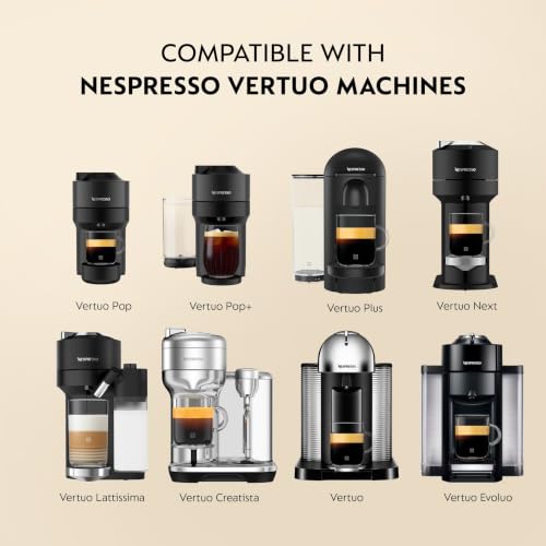 Nespresso Vertuo, Double Espresso Dolce, Mild Roast, 30-Count Espresso Pods | Mild-Roast Coffee Capsules, Malted cereal and subtle fruit notes