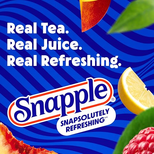 Snapple Zero Sugar Peach Tea, 16 fl oz recycled plastic bottle (Pack of 12)