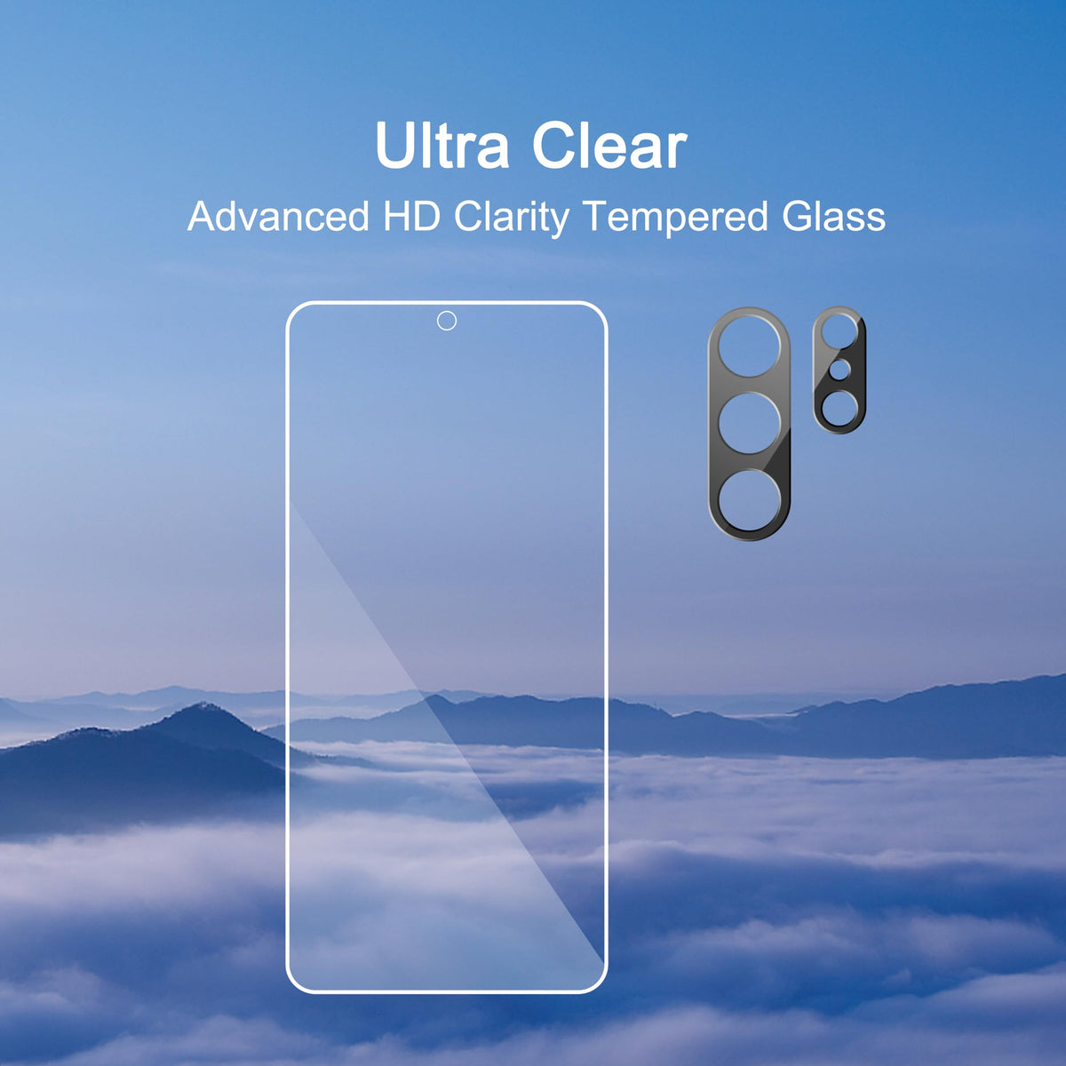 Ailun Screen Protector + Camera Lens Protector for Galaxy S26 Ultra | 3+2 Pack, 6.9 Inch, Tempered Glass, Fingerprint Unlock, 0.25mm Ultra Clear, Case Friendly