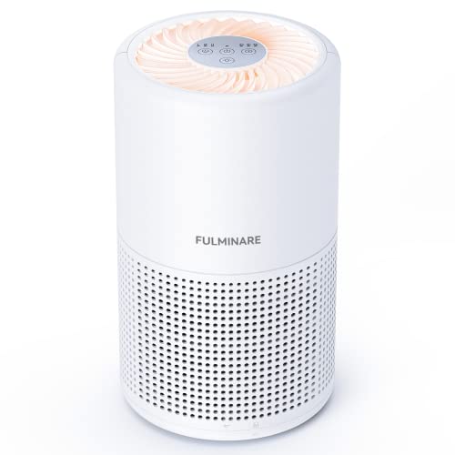 Air Purifiers for Bedroom, FULMINARE H13 True HEPA Filter Up to 1086 Ft² | Remove Pet Hair, Smoke, Odors, 20 dB Quiet Air Cleaner with Night Light, Portable Air Purifier for Home, Office, Living Room