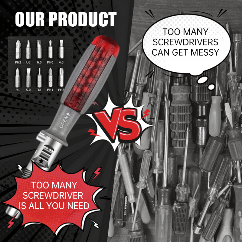 Dad's favorite gadget-49% OFF 🔥 11-in-1 Ratchet Screwdriver Set 🔧