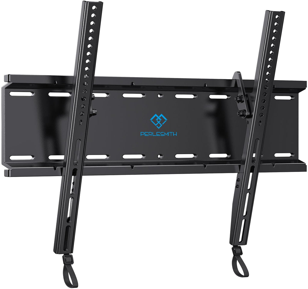 PERLESMITH Tilting TV Wall Mount for 23–60 inch TVs up to 115 lbs | Fits 16" Wood Stud, 1.2 inch Low Profile for Space Saving, Pull-Cord Release for Easy TV Removal, Max VESA 400x400mm