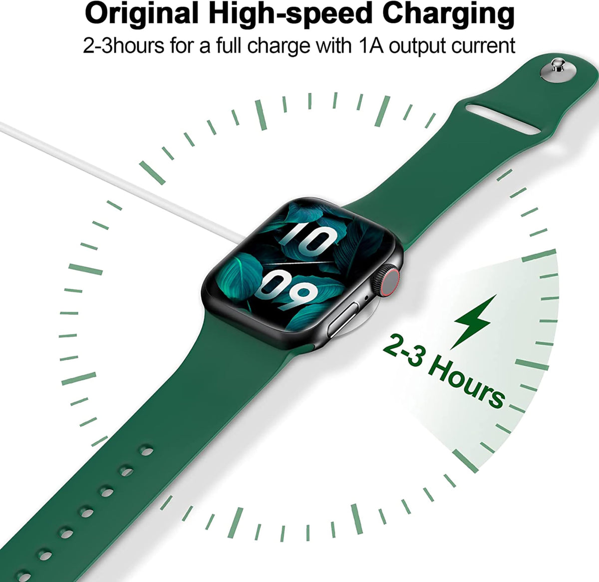 2026 Upgraded for Apple Watch Charger Magnetic USB C Charging Cable | Wireless iWatch Charger Cable Dual-Chip Compatible with Apple Watch Series Ultra/SE/12/11/10/9/8/7/6/5/4/3/2-3.3FT,White