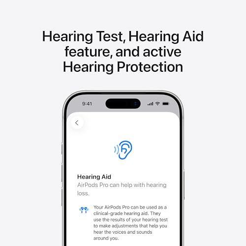 Apple AirPods Pro 3 Wireless Earbuds with Active Noise Cancellation | Live Translation, Heart Rate Sensing, Hearing Aid Feature, Bluetooth Headphones, Spatial Audio, USB-C Charging
