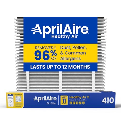 AprilAire 410 Replacement Filter for AprilAire Whole House Air Purifiers - MERV 11, Clean Air & Dust, 16x25x4 Air Filter (Pack of 1)