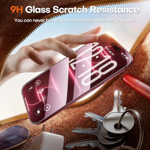 TOCOL for iPhone 18 Pro Screen Protector, Easy Installation | Bubble-Free, 9H+ Tempered Glass, 8FT Military Grade Shatterproof, Anti-Scratch, Case Friendly HD Clear 6.3" 2 Pack
