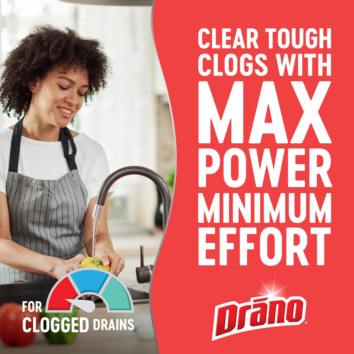 Drano Max Gel Drain Clog Remover & Cleaner, Safe for All Pipes, 80oz 2-Pack