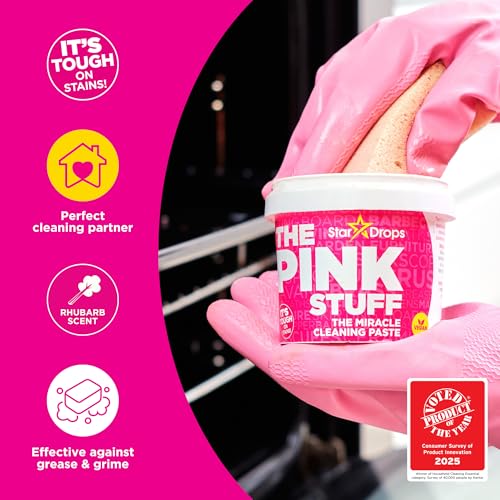 Stardrops The Pink Stuff Miracle Cleaning Paste, 17.6 Oz | Powerful Indoor & Outdoor Cleaning Tough on Stains, Grease & Grime