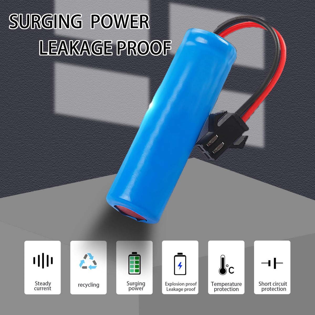 2 Pack 3.7V 500mAh Rechargeable Batteries with Dual Protection and USB Charger Cables, SM-2P plug Design, Universally Compatible with Various Remote Control Cars Trucks, Stunts, and RC Toys