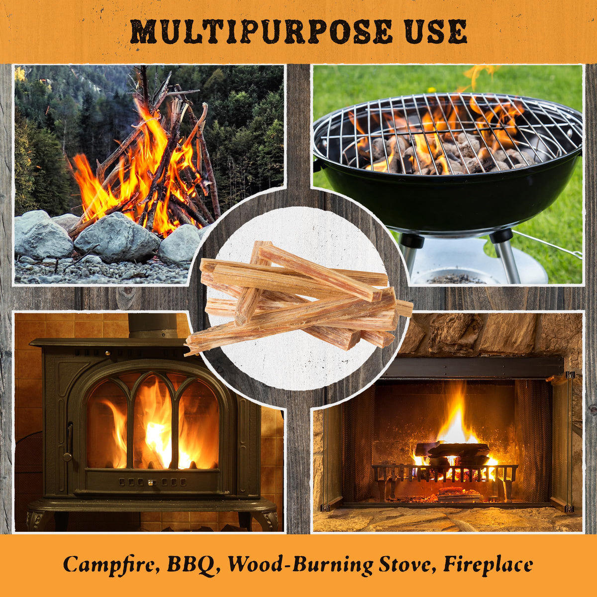Fatwood Fire Starter Sticks 10lb Box - Indoor or Outdoor 100% All Natural Pine Fire Starters for Campfires, Fireplace, Firepit, Stove, or BBQ Grill - Kindling Firewood Lighter by Pure Garden