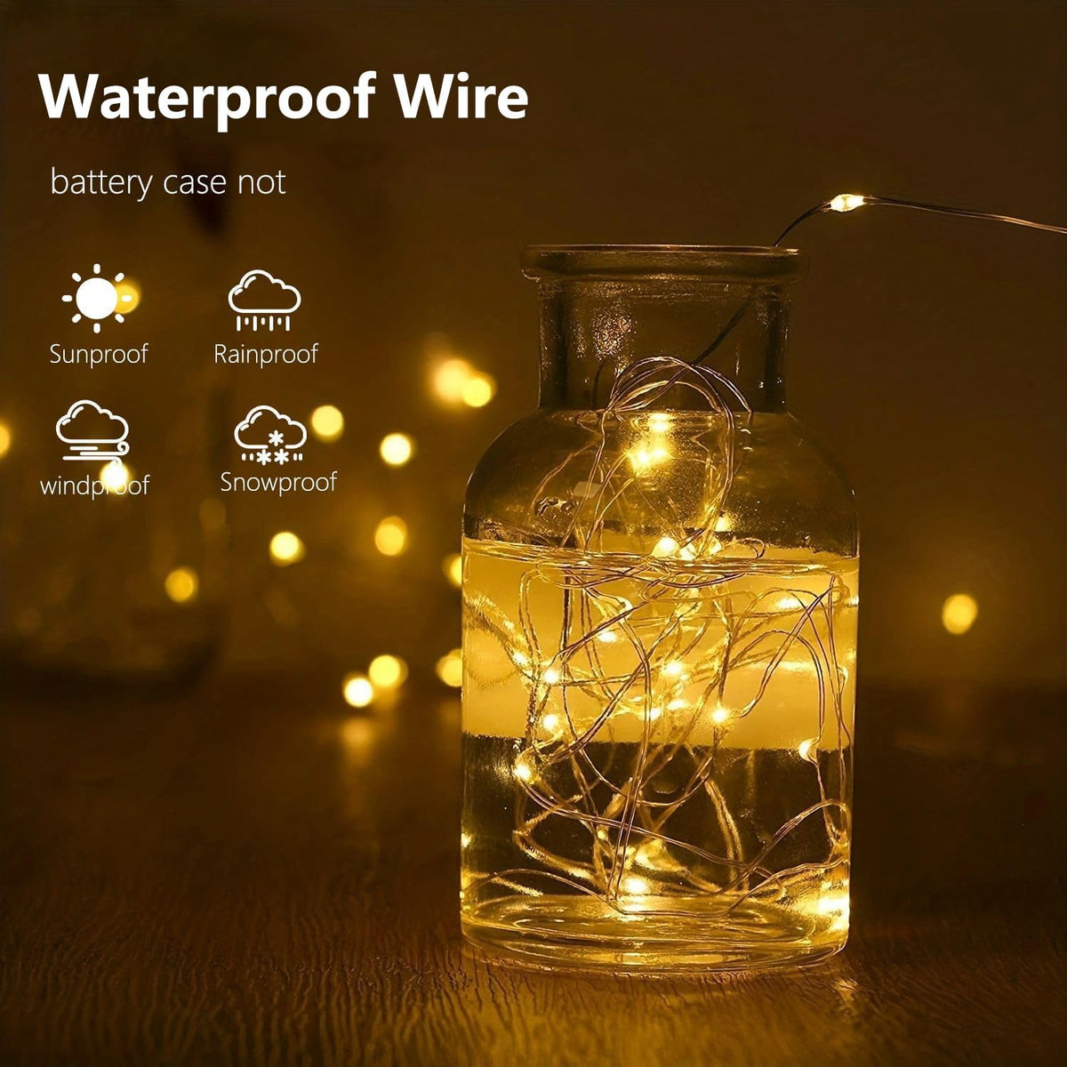 4 Pack Fairy Lights Battery Operated 16FT 50 LED String Lights Warm White | 6Hr On / 18Hr Off Timer, Flexible Waterproof Silver Wire, Cuttable Starry Fairy Light for Bedroom Dorm Wedding Home Christmas
