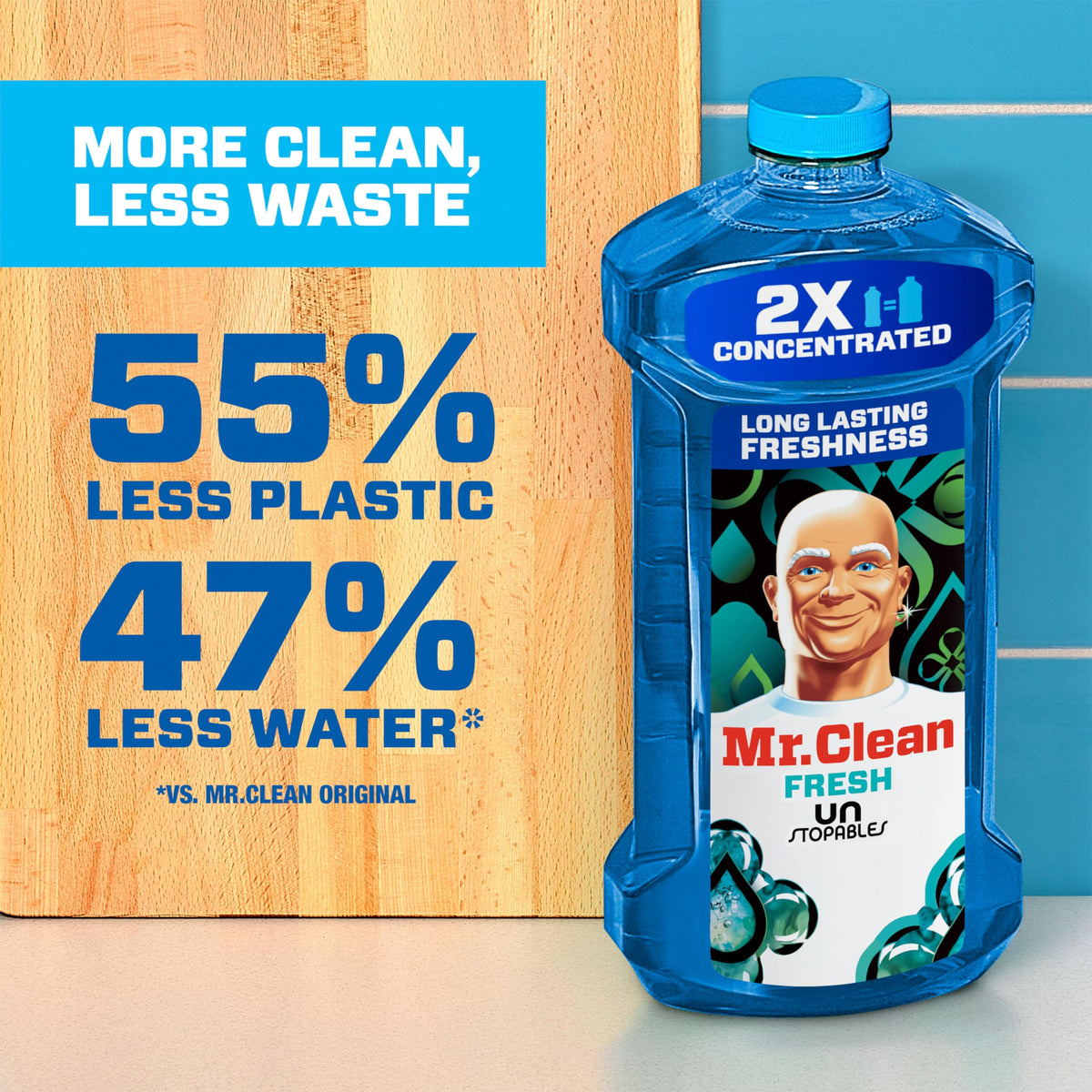 Mr. Clean 2X Concentrated Multi Surface Cleaner with Unstopables Fresh Scent 41 fl oz