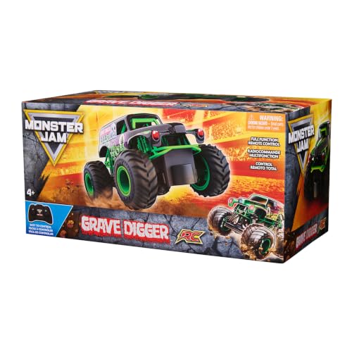 Monster Jam Official Grave Digger Remote Control Monster Truck, 1:24 Scale, 2.4 GHz, for Ages 4 and Up