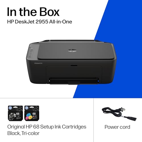 HP DeskJet 2955 Color Inkjet Printer | Wireless | All-in-One | Easy Home Printing | Color Documents | Mobile Compatibility | Print, Scan & Copy | Ideal for Home Use