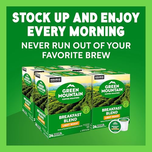 Green Mountain Coffee Roasters Breakfast Blend Single-Serve Keurig K-Cup Pods, Light Roast Coffee, 96 Count