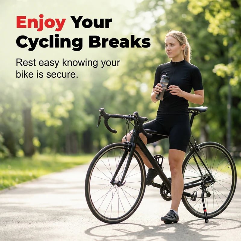 📢📢 !! ⏰Universal Adjustable Aluminum Alloy Bicycle Side Kickstand