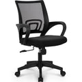NEO CHAIR Office Computer Chair Ergonomic Mid-Back Mesh Desk Chair, Black | Breathable Mesh Back with Lumbar Support, Height Adjustment, Smooth Rolling Casters for Home Office, Study or Gaming Setup