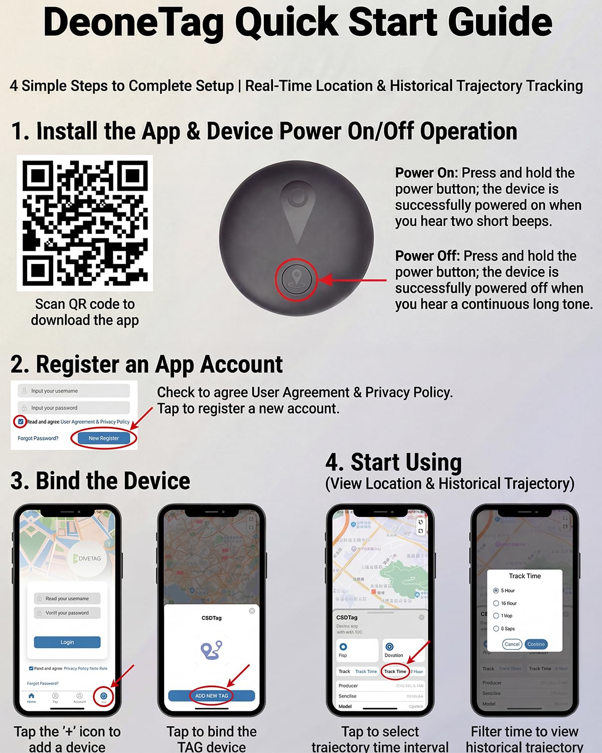 GPS Tracker for Vehicles, Real-Time Undetectable GPS Tracker for Car - No Monthly Fee & SIM Card for Hidden Magnetic GPS Locator for Android and iPhone, Ultra-Slim, IP68 Waterproof, Safe & Durable