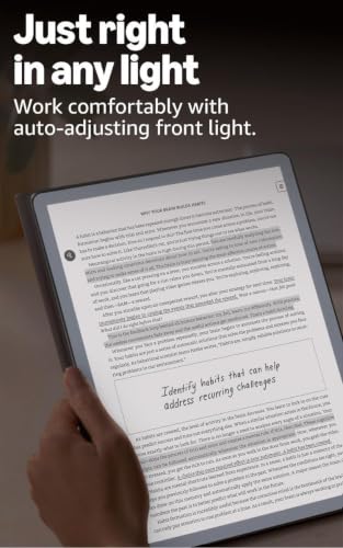 Amazon Kindle Scribe 32GB (newest model) — 11” display with front light, paper-like feel, and no distractions — Write in notebooks, docs, and books. Pen included - Graphite