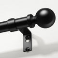Wolistsa Curtain Rods 36-91 Inch, Black 1 Inch Adjustable Heavy Duty Curtain Rods for Windows, Decorative Modern Window Treatment Rod, Telescopic Splicing Metal Drapery Pole, Easy Installation