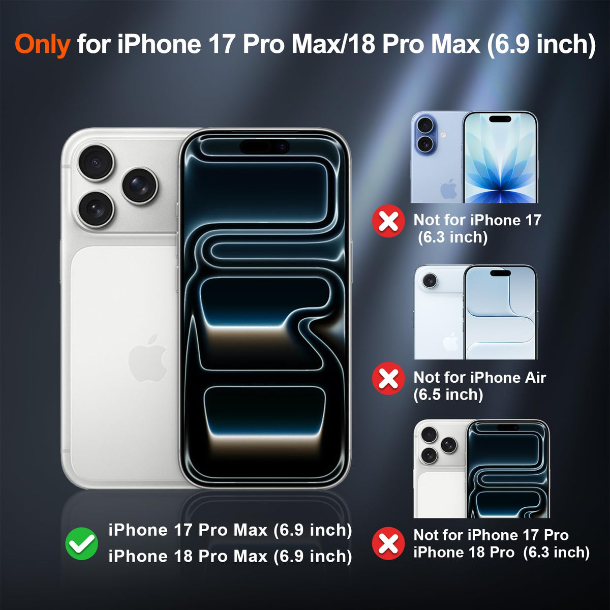 SUPFINE Magnetic for iPhone 18 Pro Max Case/17 Pro Max Case Black | With Screen Protector, Translucent Matte, Compatible with MagSafe, Military Grade Drop Proof, Rugged Shockproof Protective
