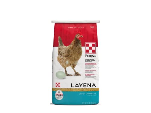 Purina Layena | Nutritionally Complete Layer Hen Feed Crumbles - Chicken Feed | 25 Pound (25 lb) Bag