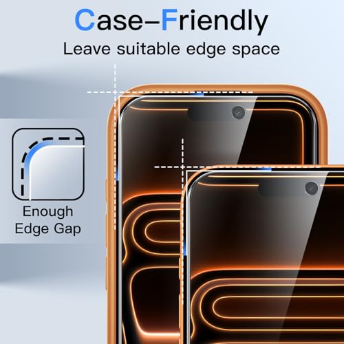 JETech Privacy Screen Protector for iPhone 17 Pro Max, 2-Pack