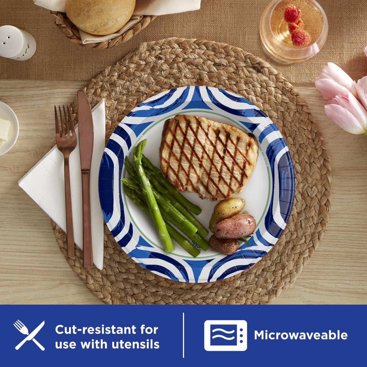 Dixie Ultra Large Paper Plates, 10 Inch, Heavy Duty Disposable Plates