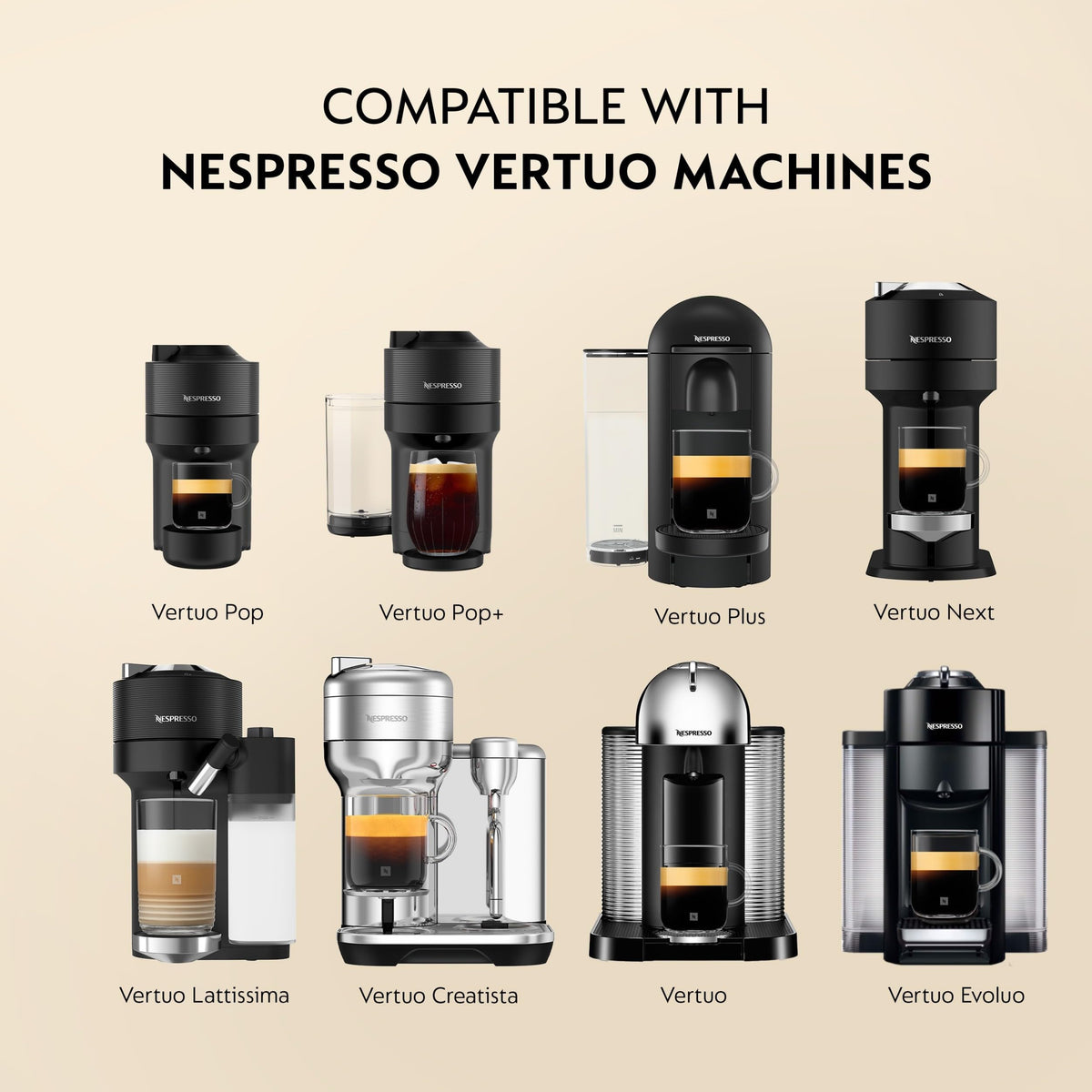 Nespresso Vertuo, Melozio Decaf, Medium Roast, 30-Count Espresso Pods | Decaf Medium-Roast Coffee Capsules, Smooth cereal notes and honeyed sweetness