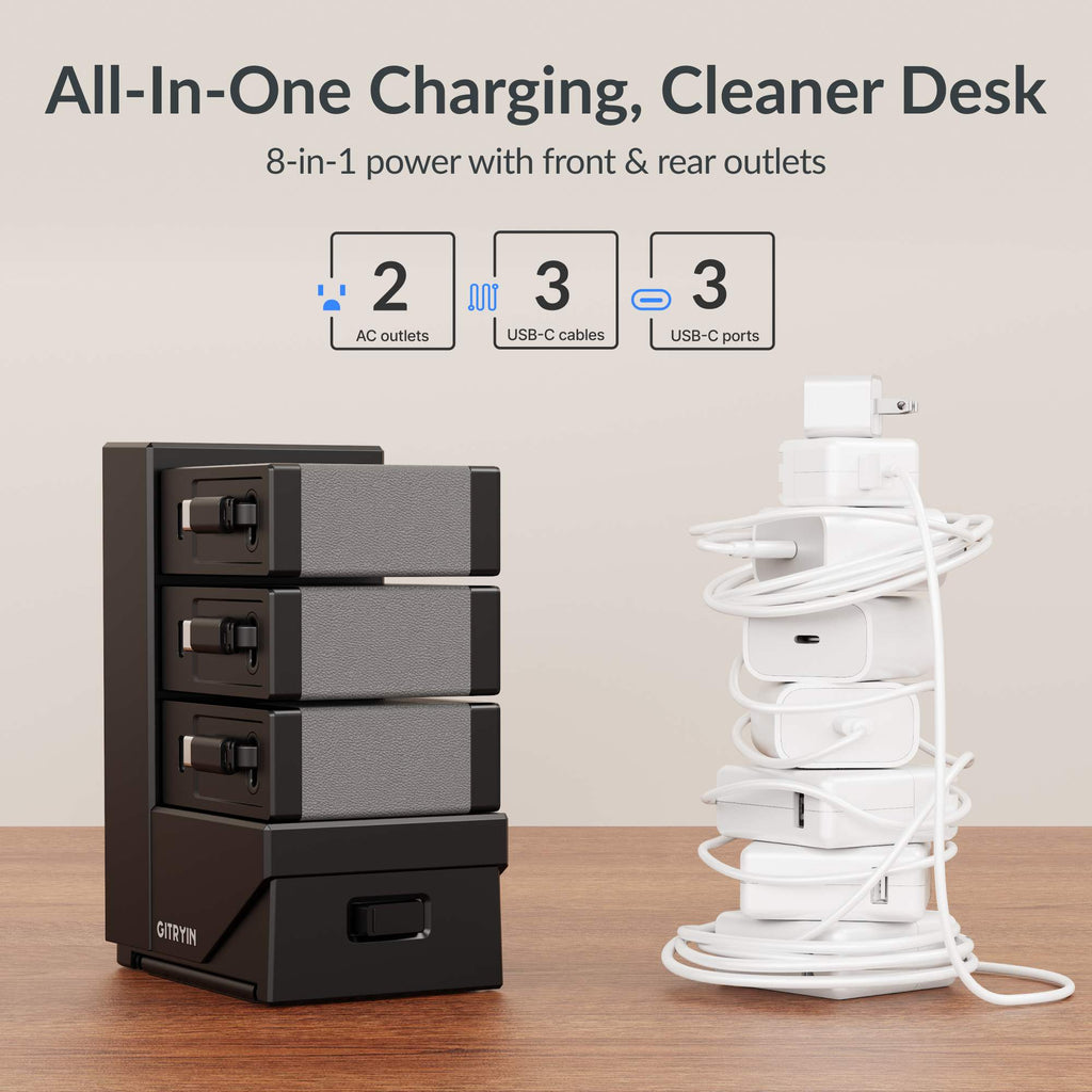 Gitryin ModDock 3 Tower Charging Station (40W Combo)