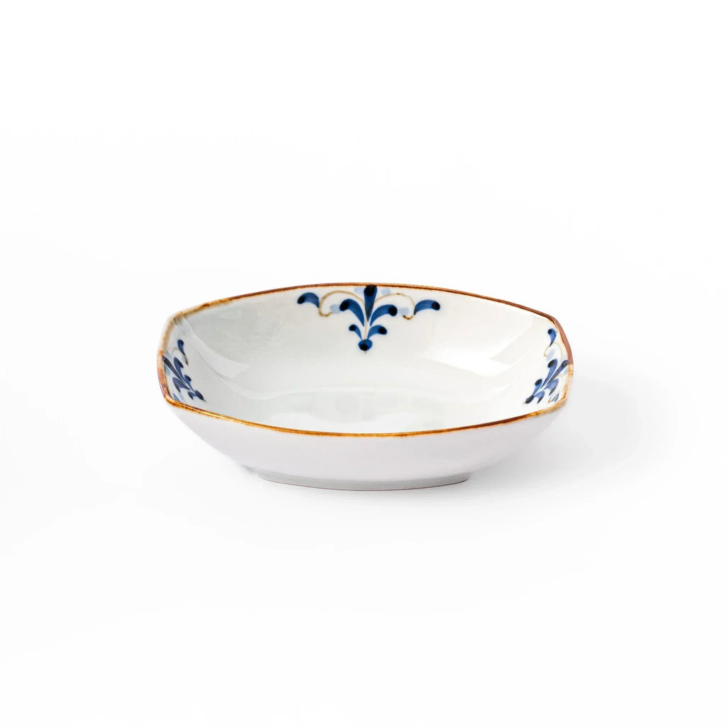 Floral Leaves Boat Dessert Bowl