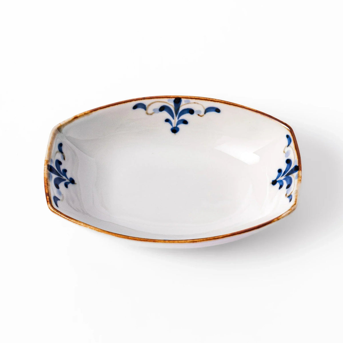 Floral Leaves Boat Dessert Bowl