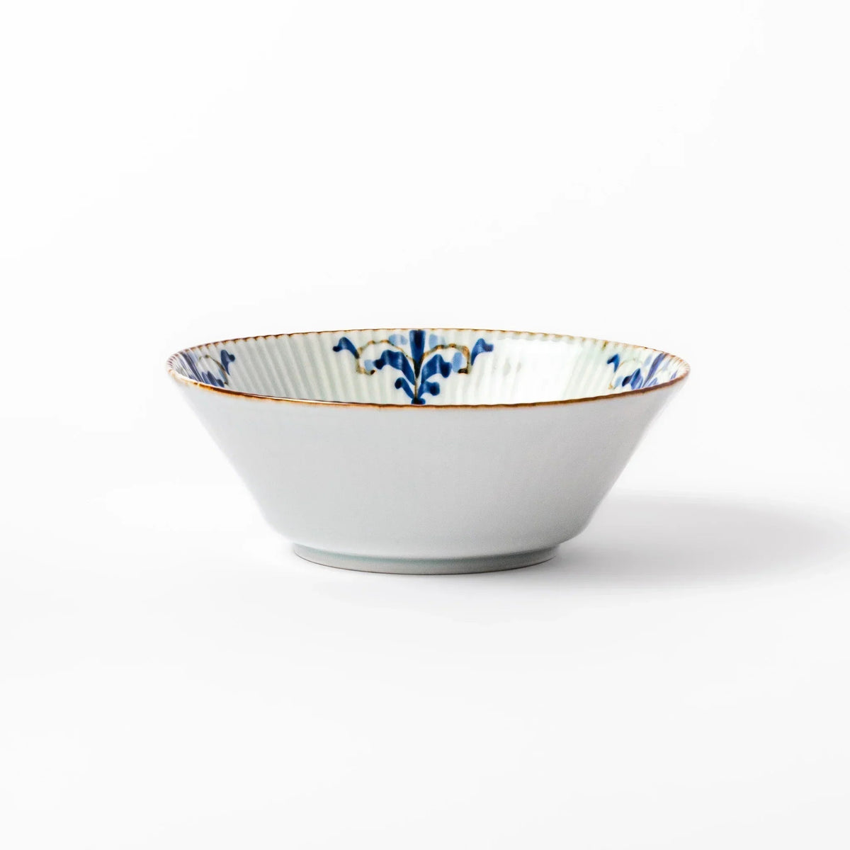 Floral Leaves Ridged Cereal Bowl