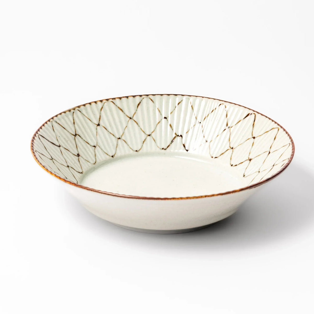 Rustic Diamond Weave Pasta Bowl