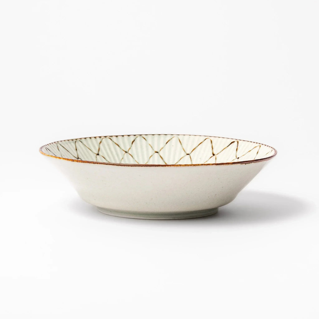 Rustic Diamond Weave Pasta Bowl