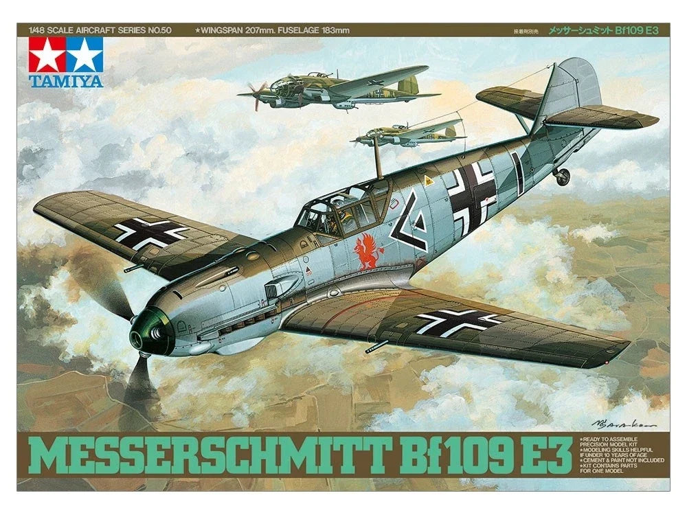Tamiya Messerschmitt BF-109E-3 1/48 Scale Model Kit