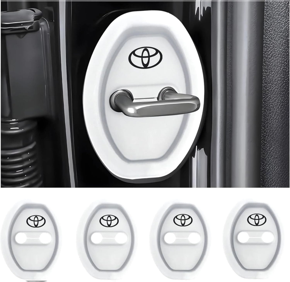 Eptchn Universal Silicone Car Door Covers Protector (4 PACK)
