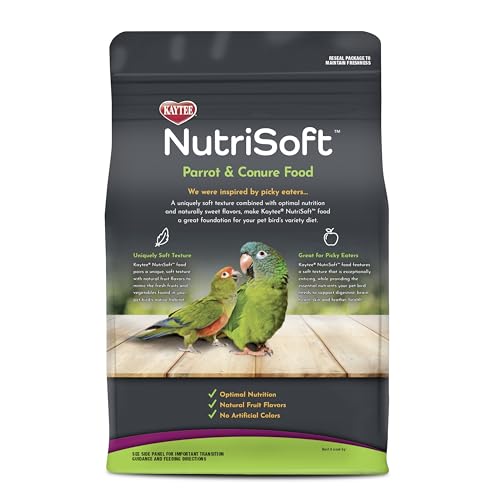 Kaytee Nutri Soft Pet Parrot & Conure Bird Food, 3 Pound